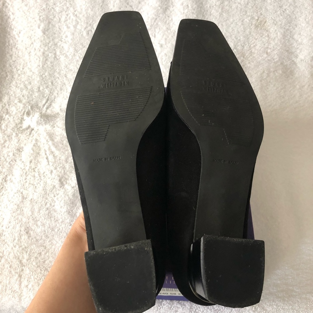 Stuart Weitzman Suede Leather Block Heel Shoes - image 4